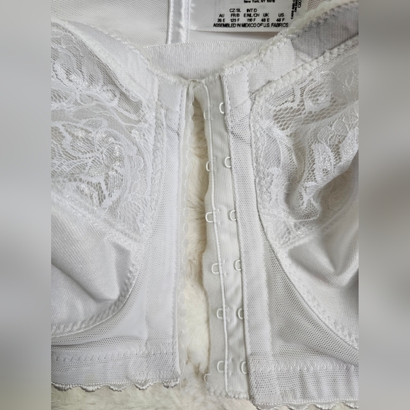 Glamorise MagicLift Front-Closure Support Bra 48F | style 1200 | WHITE - Picture 6 of 8